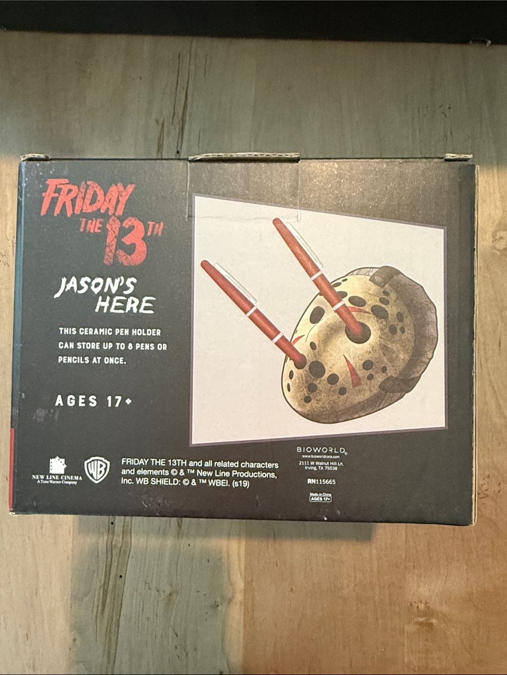 Jason's Here Ceramic Pencil Holder - Beige